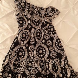 LOVESHACKFANCY PAMELA ONE-SHOULDER DRESS